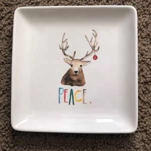 Rae Dunn deer Peace plate